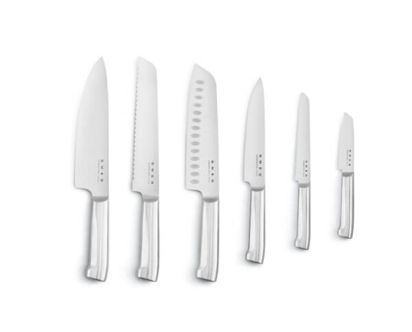 Retro Standlı Bıçak Seti Beyaz