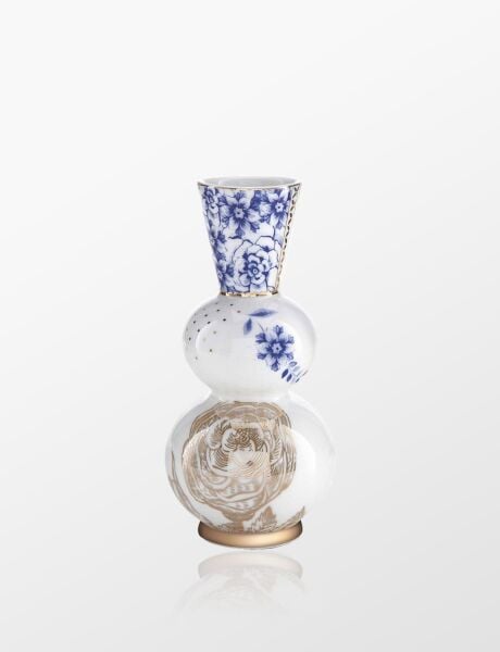 Royal 15 cm. Vazo Beyaz / Mavi