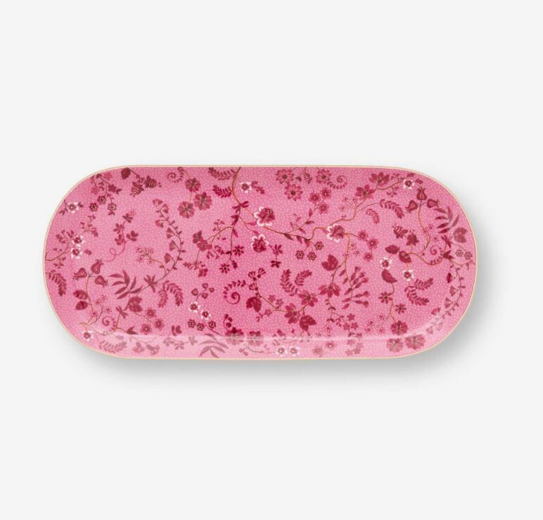 Pembe Porselen Servis Tabağı 33 Cm