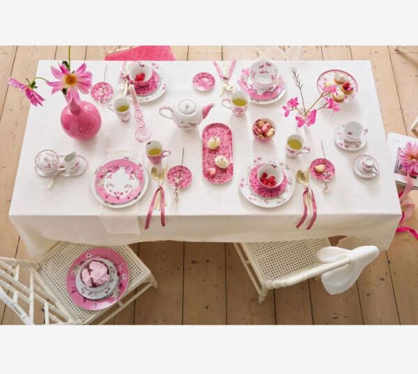 Pembe Porselen Servis Tabağı 33 Cm