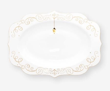 Beyaz Porselen Servis Tabağı 40 Cm