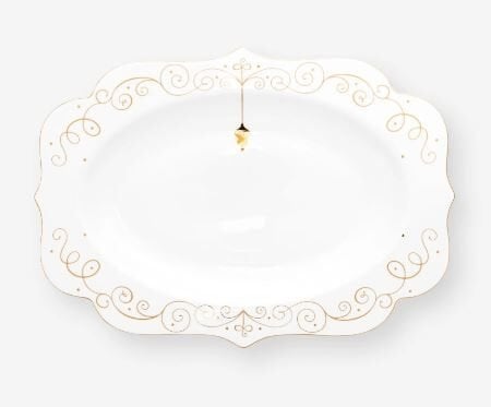 Beyaz Porselen Servis Tabağı 40 Cm
