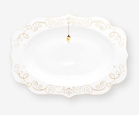 Beyaz Porselen Servis Tabağı 40 Cm
