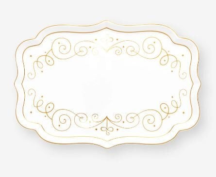 Beyaz Porselen Tepsi 26 Cm