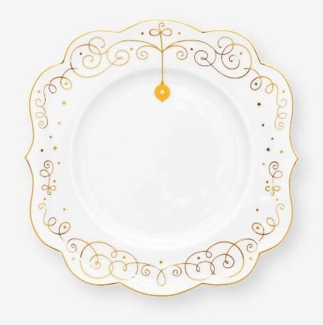 Beyaz Porselen Pasta Tabağı 17 Cm