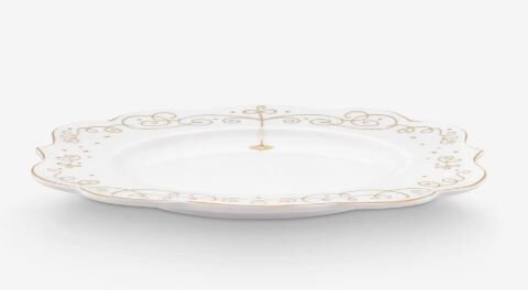 Beyaz Porselen Pasta Tabağı 17 Cm