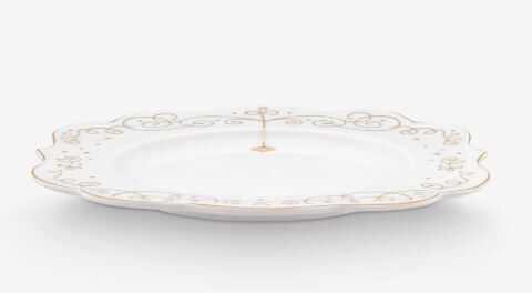 Beyaz Porselen Pasta Tabağı 17 Cm