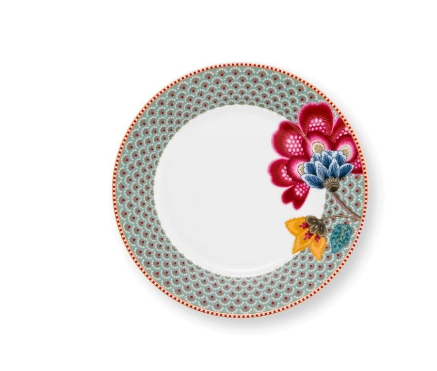 Blooming Tales Mavi Kahvaltı Tabağı 21cm