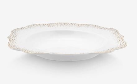 Beyaz Porselen Çukur Tabak 23,5 Cm