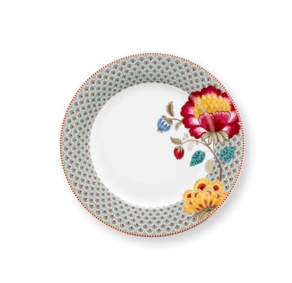 Çiçek Açan Masallar Mavi Yemek Tabağı 26,5 cm