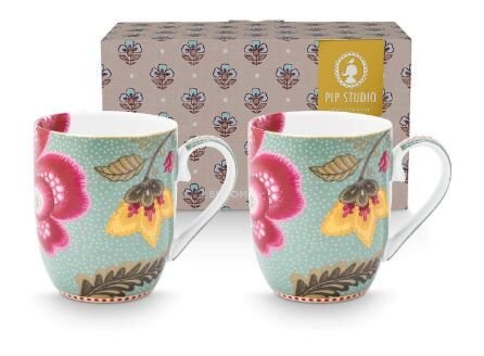 Fantasy Blooming Tales Mavi İkili Küçük Mug Seti 145 ml