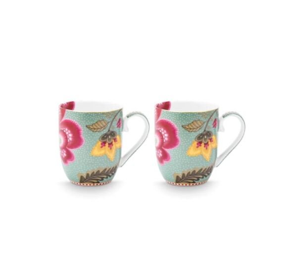 Fantasy Blooming Tales Mavi İkili Küçük Mug Seti 145 ml
