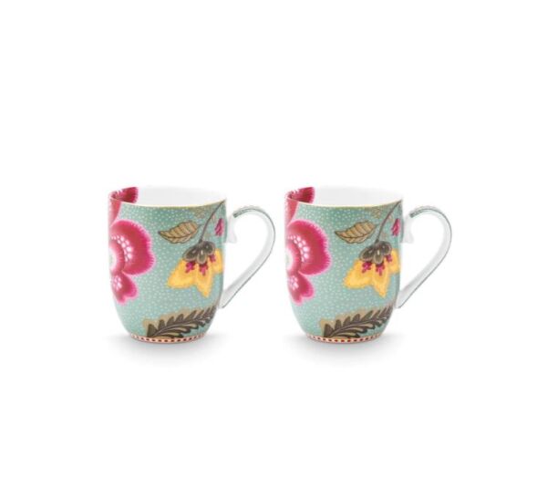 Fantasy Blooming Tales Mavi İkili Küçük Mug Seti 145 ml