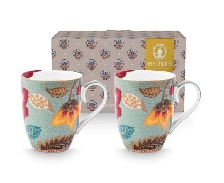 Fantasy Blooming Tales Mavi İkili Büyük Mug Seti 350 ml