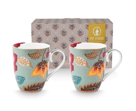 Fantasy Blooming Tales Mavi İkili Büyük Mug Seti 350 ml