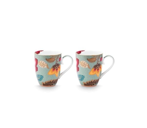 Fantasy Blooming Tales Mavi İkili Büyük Mug Seti 350 ml
