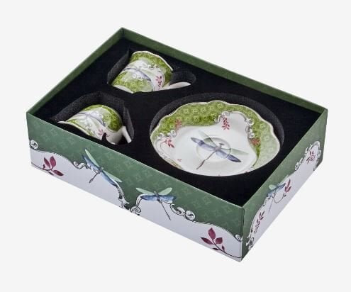 Yeşil Porselen Kahve Fincan Seti 90 Ml