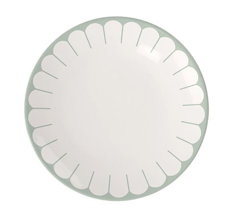 Fleur Vert Yeşil Porselen Yemek Tabağı 27 cm