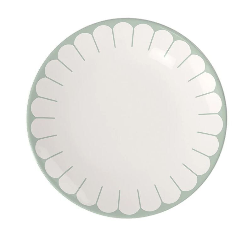 Fleur Vert Yeşil Porselen Yemek Tabağı 27 cm