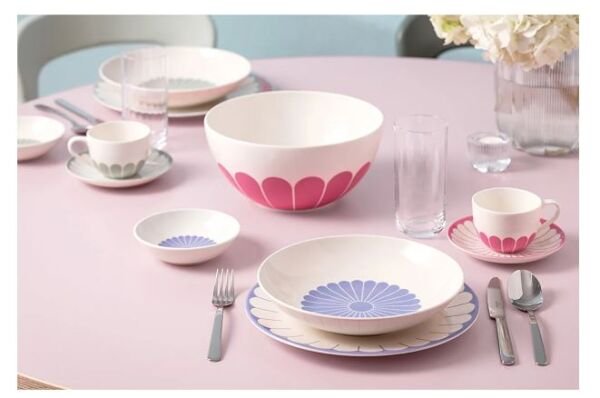 Fleur Bleu Mavi Porselen Çukur Tabak 24 cm