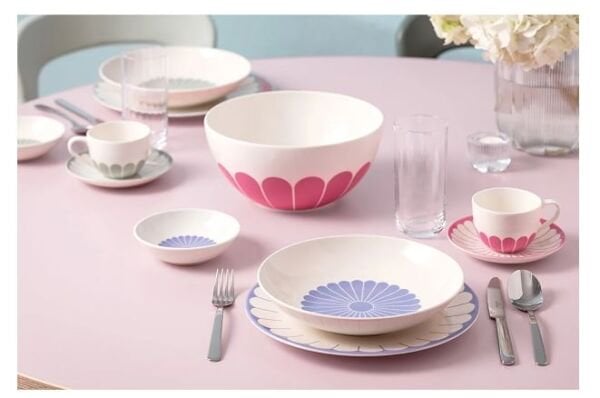 Fleur Bleu Mavi Porselen Çukur Tabak 24 cm