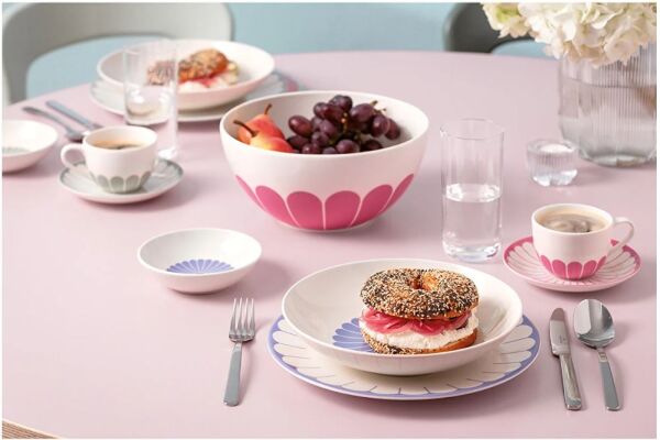 Fleur Bleu Mavi Porselen Çukur Tabak 24 cm