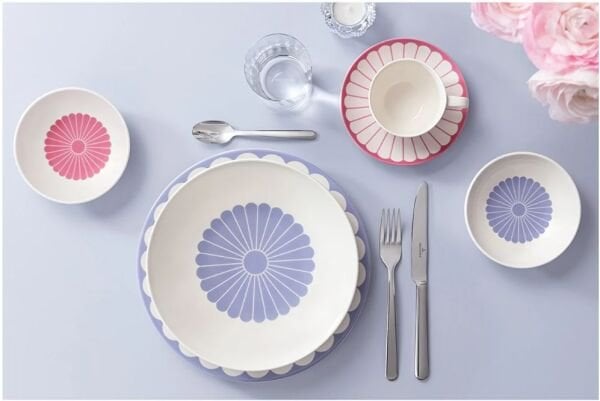 Fleur Bleu Mavi Porselen Çukur Tabak 24 cm