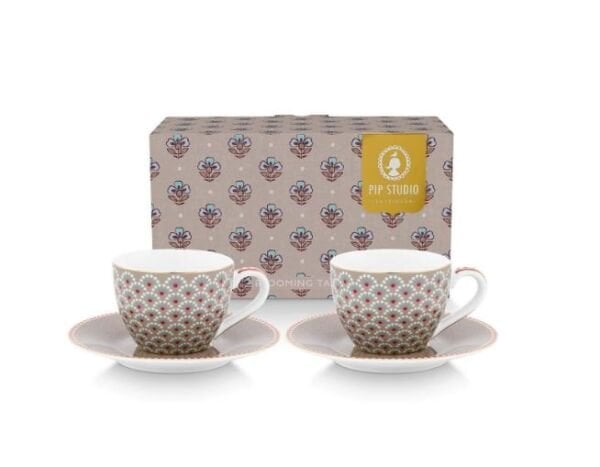 Blooming Tales Haki İkili Kahve Fincanı Seti 120 ml