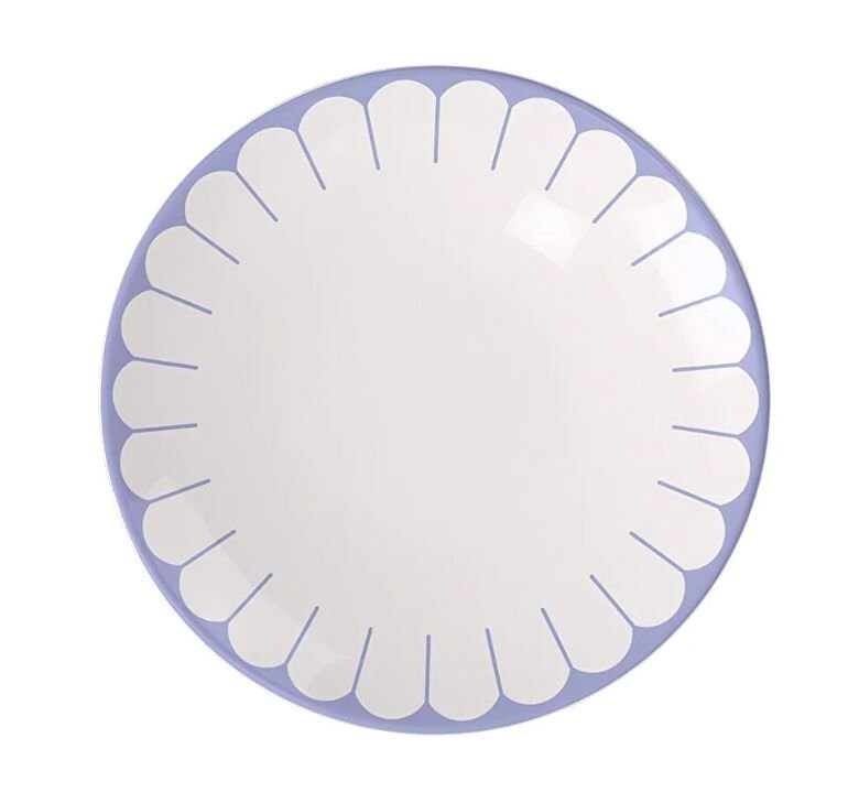 Fleur Bleu Mavi Porselen Pasta Tabağı 21 cm