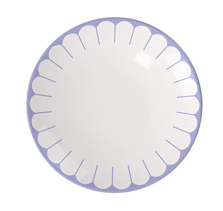 Fleur Bleu Mavi Porselen Pasta Tabağı 21 cm