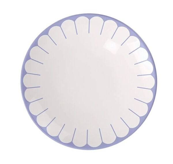 Fleur Bleu Mavi Porselen Pasta Tabağı 21 cm