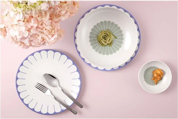 Fleur Bleu Mavi Porselen Yemek Tabağı 27 cm