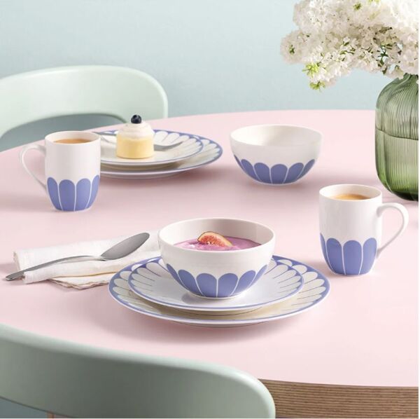 Fleur Bleu Mavi Porselen Yemek Tabağı 27 cm