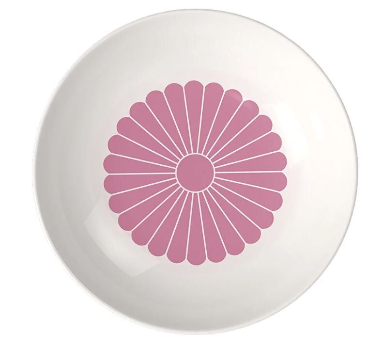 Fleur Cassis Pembe Porselen Çukur Tabak 24 cm