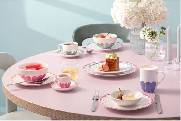 Fleur Cassis Pembe Porselen Kase 14 cm