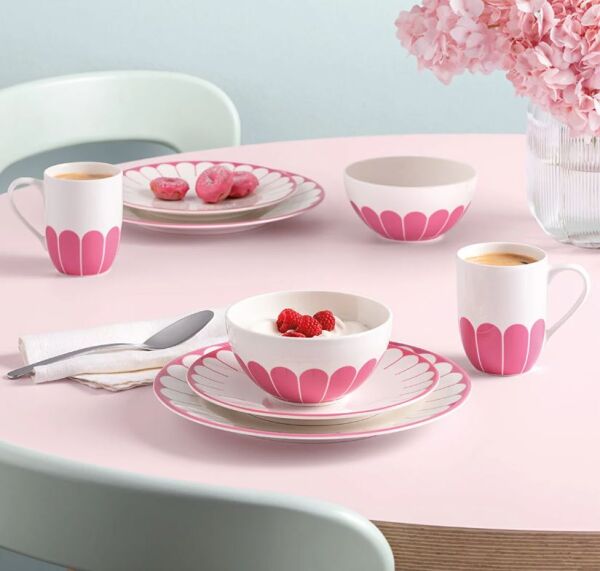 Fleur Cassis Pembe Porselen Kase 14 cm