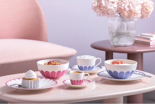 Fleur Cassis Pembe Porselen Kase 14 cm