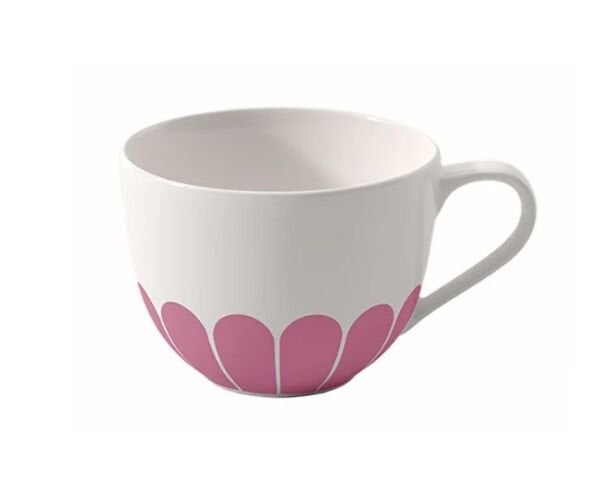 Fleur Cassis Pembe Porselen Kahve ve Çay Fincanı