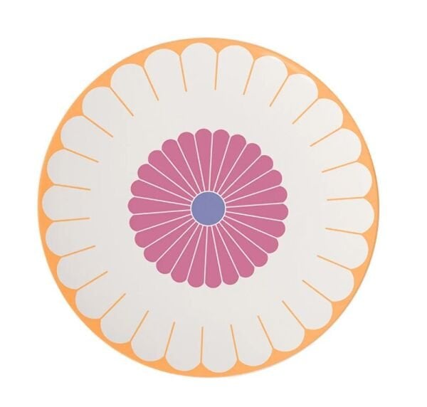 Fleur Couleur Renkli Porselen Servis Tabağı 32 cm