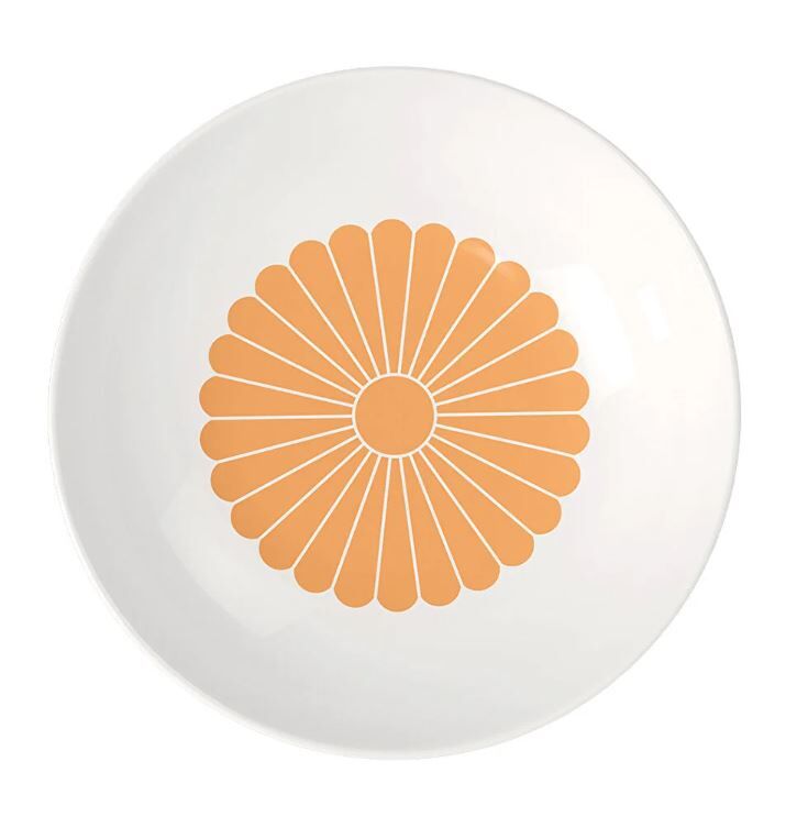Fleur Soleil Turuncu Porselen Çukur Tabak 24 cm