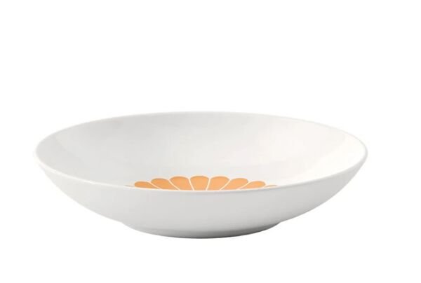 Fleur Soleil Turuncu Porselen Çukur Tabak 24 cm