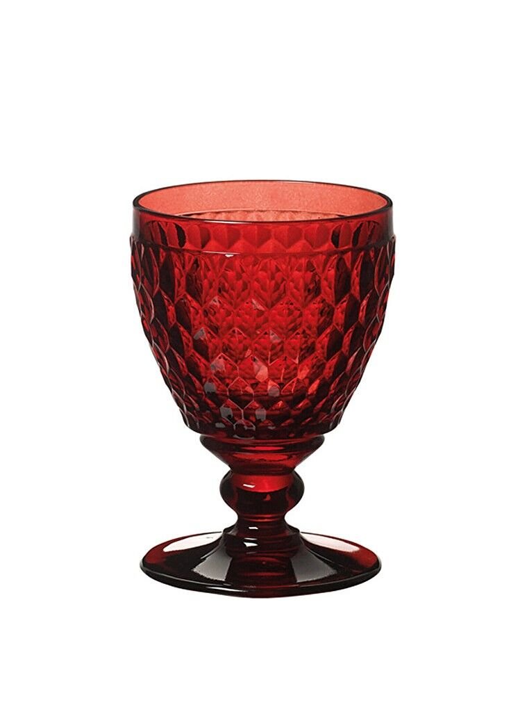 BOSTON COLOUR BEYAZ SARAP KADEHI 120 MM KIRMIZI