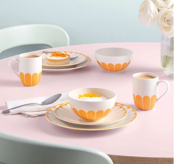 Fleur Soleil Turuncu Porselen Kase 14 cm