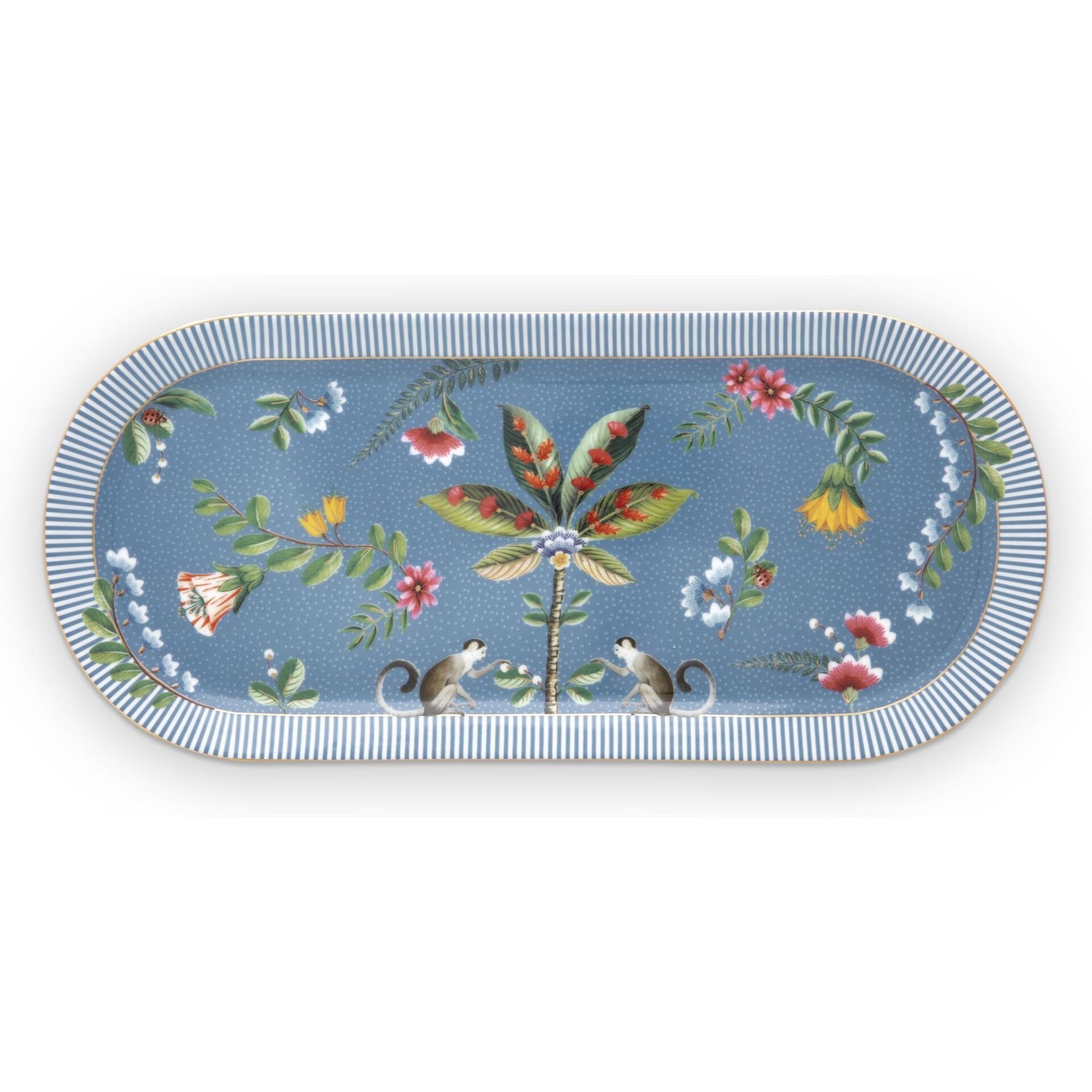 La Majorelle Mavi Oval Kek Servis Tabağı