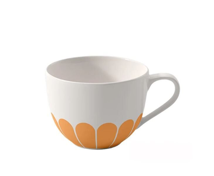 Fleur Soleil Turuncu Porselen Kahve ve Çay Fincanı