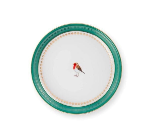 Love Birds Yeşil Çay Tabağı 9 cm