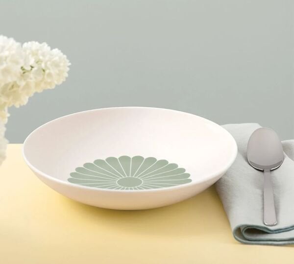 Fleur Vert Yeşil Porselen Çukur Tabak 24 cm