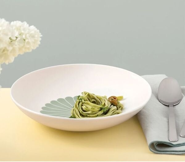 Fleur Vert Yeşil Porselen Çukur Tabak 24 cm