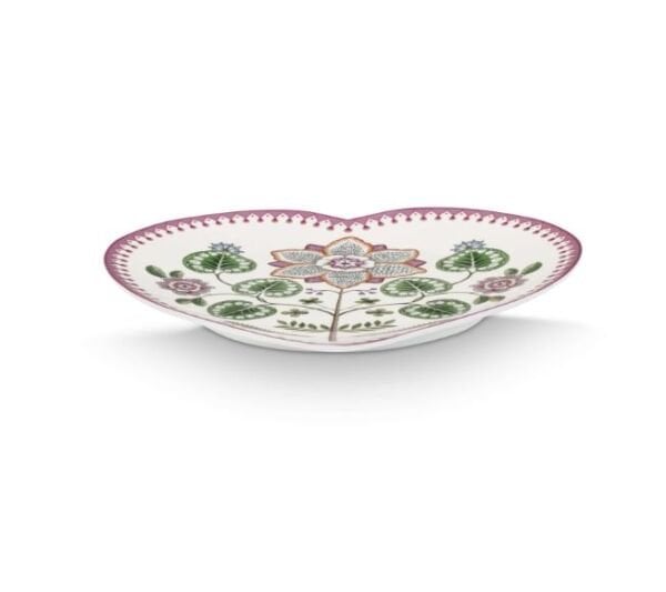 Lily & Lotus İkili Lila Kalpli Tabak Seti 21.5 cm