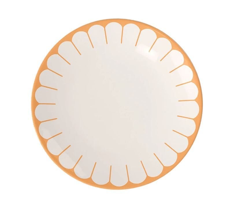 Fleur Soleil Turuncu Porselen Yemek Tabağı 27 cm